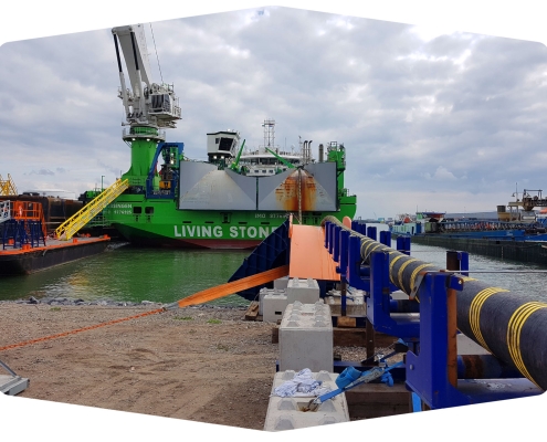 Passer Lars completes Modular Offshore Grid Cable Storage Load-in